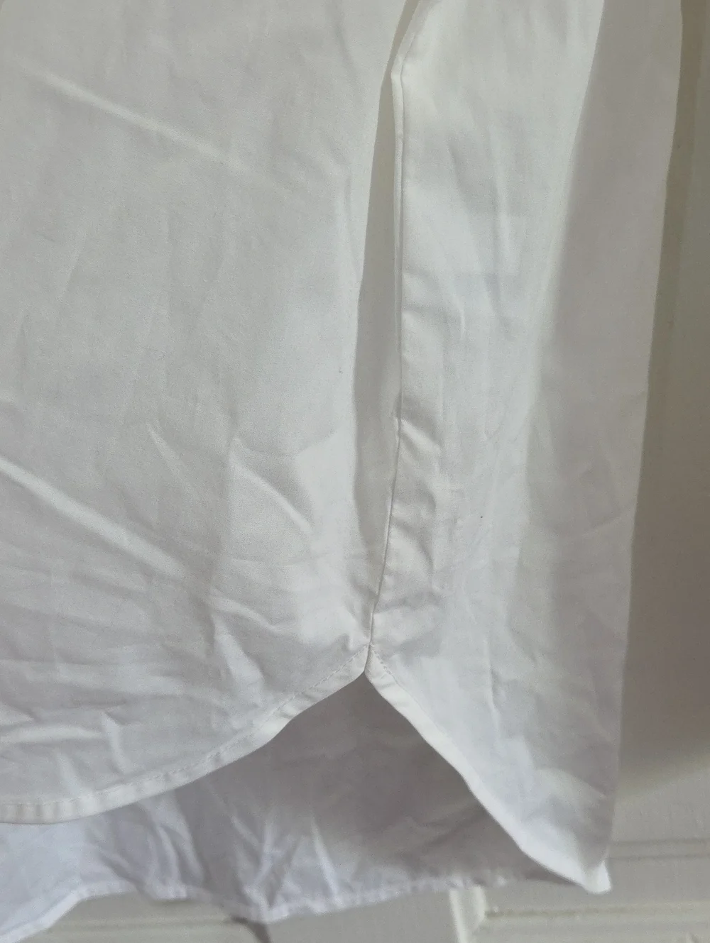 J Crew Henley White Poplin Top